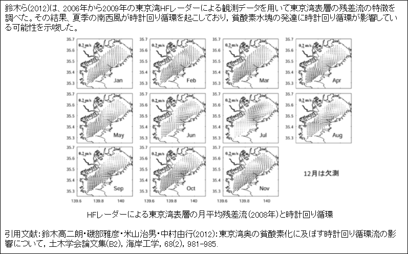 東京湾における残差流の特徴